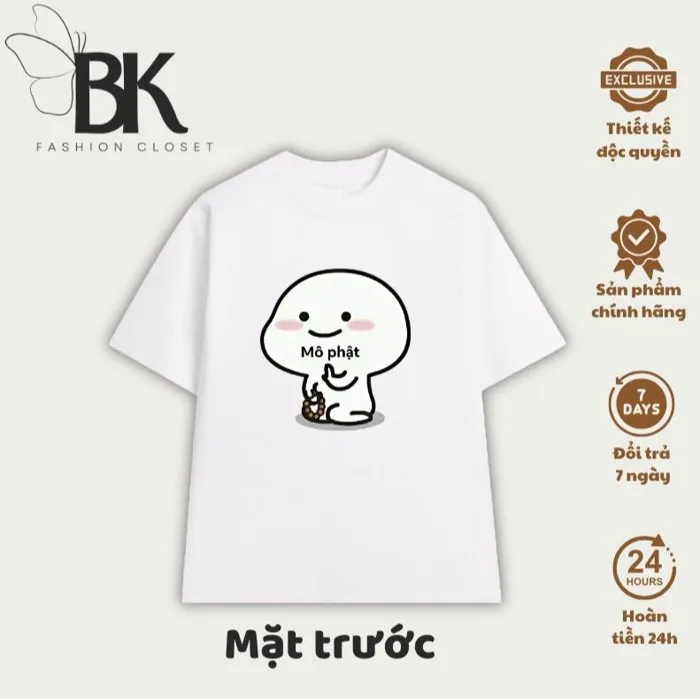 Áo Thun in hình meme hài hước Mô Phật Hot Trend 2025 cotton 220 gsm co dãn  2 chiều, mát mẻ Nữ Women Top Cổ Tròn | Shopee Việt Nam