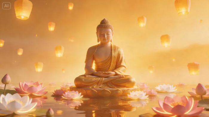 Buddha AI Image Generator | Tạo ảnh & lời nhắc về Phật điện ảnh cho Vesak
