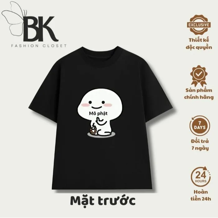 Áo Thun in hình meme hài hước Mô Phật Hot Trend 2025 cotton 220 gsm co dãn  2 chiều, mát mẻ Nữ Women Top Cổ Tròn | Shopee Việt Nam