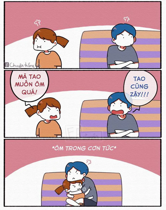 Chuyện Thằng F.A on Facebook: Bực gì bực, còn ôm nhau là được.
