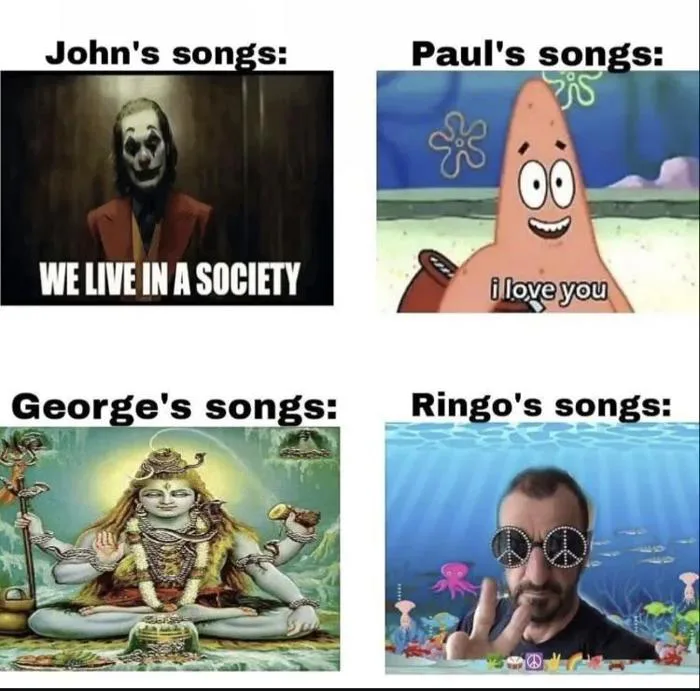Funny meme I saw on IG : r/beatles