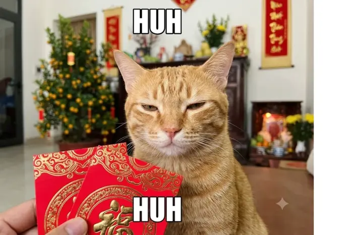65+ Huh Meme Cat reaction confused cực hài hot