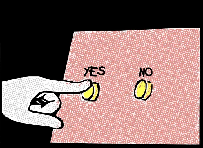 Yes no button - Meme Generator | TextBeLike.com