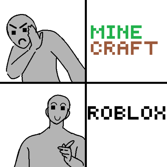 Pixilart - No Yes Minecraft, Roblox meme by Ken-The-Best