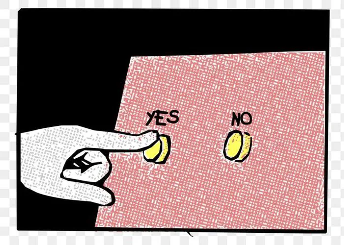 Download free png of Yes or no png sticker, choice button meme, transparent  background. about vintage, meme, yes no, retro, and public domain memes  6288228